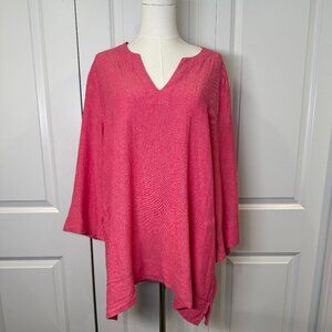 Lands' End Women's XXL Linen Tunic Top